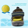 image:imageDREAM PAIRS Boys Girls Summer Outdoor Athletic Sport Sandals Walking Water Hiking Hook and Loop Adjustable Multicolor for ToddlerLittleBig KidsDark Blue