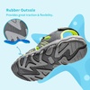 image:imageDREAM PAIRS Boys Girls Summer Outdoor Athletic Sport Sandals Walking Water Hiking Hook and Loop Adjustable Multicolor for ToddlerLittleBig KidsGreyNeonGreen