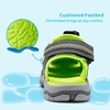 image:imageDREAM PAIRS Boys Girls Summer Outdoor Athletic Sport Sandals Walking Water Hiking Hook and Loop Adjustable Multicolor for ToddlerLittleBig KidsGreyNeonGreen