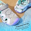 image:imageDREAM PAIRS Boys Girls Summer Outdoor Athletic Water Sport Sandals for ToddlerLittleBig KidLight GreyPurple