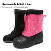 image:imageDREAM PAIRS Boys Girls Waterproof Winter Snow Boots for LittleBig KidsFuchsiaMulti