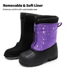 image:imageDREAM PAIRS Boys Girls Waterproof Winter Snow Boots for LittleBig KidsPurpleMulti