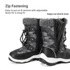 image:imageDREAM PAIRS Boys Snow Boots Camouflage Slip Resistant Faux Fur Lined Winter Shoes for LittleBig KidBlackWhite