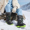 image:imageDREAM PAIRS Boys Snow Boots Camouflage Slip Resistant Faux Fur Lined Winter Shoes for LittleBig KidCamoGreen