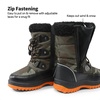 image:imageDREAM PAIRS Boys Snow Boots Camouflage Slip Resistant Faux Fur Lined Winter Shoes for LittleBig KidCamoOrange