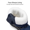 image:imageDREAM PAIRS Boys Snow Boots Camouflage Slip Resistant Faux Fur Lined Winter Shoes for LittleBig KidDark Blue