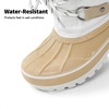 image:imageDREAM PAIRS Boys amp Girls Faux FurLined Winter Snow Boots for LittleBig KidsBeigeWhite
