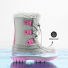 image:imageDREAM PAIRS Boys amp Girls Faux FurLined Winter Snow Boots for LittleBig KidsGreyFuchsia