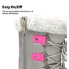 image:imageDREAM PAIRS Boys amp Girls Faux FurLined Winter Snow Boots for LittleBig KidsGreyFuchsia