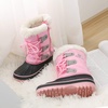 image:imageDREAM PAIRS Boys amp Girls Faux FurLined Winter Snow Boots for LittleBig KidsGreyPink