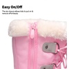 image:imageDREAM PAIRS Boys amp Girls Faux FurLined Winter Snow Boots for LittleBig KidsGreyPink