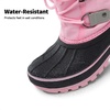image:imageDREAM PAIRS Boys amp Girls Faux FurLined Winter Snow Boots for LittleBig KidsGreyPink