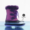 image:imageDREAM PAIRS Boys amp Girls Faux FurLined Winter Snow Boots for LittleBig KidsPurple