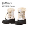 image:imageDREAM PAIRS Boys amp Girls Waterproof Winter Snow Boots for Little KidBig KidBeigeWhite