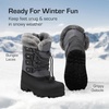 image:imageDREAM PAIRS Boys amp Girls Waterproof Winter Snow Boots for Little KidBig KidGrey