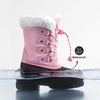 image:imageDREAM PAIRS Boys amp Girls Waterproof Winter Snow Boots for Little KidBig KidGreyPink