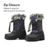 image:imageDREAM PAIRS Boys amp Girls Waterproof Winter Snow Boots for Little KidBig KidNavy