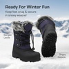 image:imageDREAM PAIRS Boys amp Girls Waterproof Winter Snow Boots for Little KidBig KidNavy