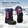 image:imageDREAM PAIRS Boys amp Girls Waterproof Winter Snow Boots for Little KidBig KidNavyFuchsia
