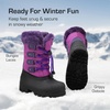 image:imageDREAM PAIRS Boys amp Girls Waterproof Winter Snow Boots for Little KidBig KidPurple