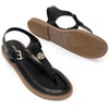 image:imageDREAM PAIRS Dressy TStrap Flat Thong Sandals for Women Comfort Roman Gladiator Casual Summer Beach Flip Flop Shoes with Adjustable Back Ankle Strap