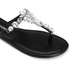 image:imageDREAM PAIRS Flip Flops for Women Dressy Rhinestone TStrap Thong Sandals for Summers Dress BeachBlack