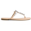 image:imageDREAM PAIRS Flip Flops for Women Dressy Rhinestone TStrap Thong Sandals for Summers Dress BeachNude