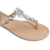 image:imageDREAM PAIRS Flip Flops for Women Dressy Rhinestone TStrap Thong Sandals for Summers Dress BeachNude