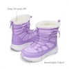 image:imageDREAM PAIRS Girls Boys Winter Snow Boots Slip Resistant Faux Fur Lined Windproof Warm SlipOn Boots for KidsPurple