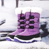 image:imageDREAM PAIRS Girls Snow Boots Warm Cozy AntiSlip Lightweight Mid Calf Faux Fur Lining Winter Shoes for LittleBig KidsPurple