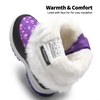 image:imageDREAM PAIRS Girls Snow Boots Warm Cozy AntiSlip Lightweight Mid Calf Faux Fur Lining Winter Shoes for LittleBig KidsPurple
