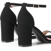 image:imageDREAM PAIRS Heels for Women Chunky Block Heel Open Toe Ankle Strap 35 Inch Heeled Sandals for Party Date WeddingBlacknubuck