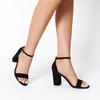 image:imageDREAM PAIRS Heels for Women Chunky Block Heel Open Toe Ankle Strap 35 Inch Heeled Sandals for Party Date WeddingBlacknubuck