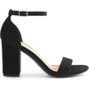 image:imageDREAM PAIRS Heels for Women Chunky Block Heel Open Toe Ankle Strap 35 Inch Heeled Sandals for Party Date WeddingBlacksuede