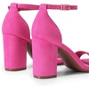 image:imageDREAM PAIRS Heels for Women Chunky Block Heel Open Toe Ankle Strap 35 Inch Heeled Sandals for Party Date WeddingHot Pink