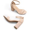 image:imageDREAM PAIRS Heels for Women Chunky Block Heel Open Toe Ankle Strap 35 Inch Heeled Sandals for Party Date WeddingNudenubuck