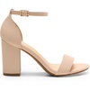 image:imageDREAM PAIRS Heels for Women Chunky Block Heel Open Toe Ankle Strap 35 Inch Heeled Sandals for Party Date WeddingNudenubuck