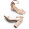image:imageDREAM PAIRS Heels for Women Chunky Block Heel Open Toe Ankle Strap 35 Inch Heeled Sandals for Party Date WeddingNudesuede
