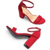 image:imageDREAM PAIRS Heels for Women Chunky Block Heel Open Toe Ankle Strap 35 Inch Heeled Sandals for Party Date WeddingRed