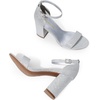 image:imageDREAM PAIRS Heels for Women Chunky Block Heel Open Toe Ankle Strap 35 Inch Heeled Sandals for Party Date WeddingSilver