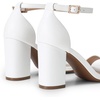 image:imageDREAM PAIRS Heels for Women Chunky Block Heel Open Toe Ankle Strap 35 Inch Heeled Sandals for Party Date WeddingWhite