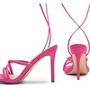 image:imageDREAM PAIRS Heels for Women Strappy High Stiletto Lace Up Heeled Sandals Square Open Toe Heels for Prom Party DatingHot Pinkpu