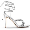 image:imageDREAM PAIRS Heels for Women Strappy High Stiletto Lace Up Heeled Sandals Square Open Toe Heels for Prom Party DatingSilverpu