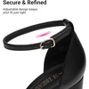 image:imageDREAM PAIRS High Heels Chunky Block Platform Heels for Women Ankle Strap Sexy Open Square Toe Heels Dressy Pumps SandalsBlack