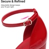 image:imageDREAM PAIRS High Heels Chunky Block Platform Heels for Women Ankle Strap Sexy Open Square Toe Heels Dressy Pumps SandalsRedpat
