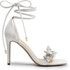 image:imageDREAM PAIRS Lace Up High Shoes Stilletos Sandals for Women Strappy Gladiator Open Square Toe Fashion Dressy Sandals Wedding Bridal Pumps Sandals ShoesWhitepu