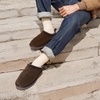 image:imageDREAM PAIRS Mens Fuzzy Cozy Slippers Genuine Suede Indoor Outdoor Home Comfy Winter Slip On Cute Warm Memory Foam Furry Shoes FuzzyEasyBrown