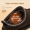 image:imageDREAM PAIRS Mens Fuzzy Cozy Slippers Genuine Suede Indoor Outdoor Home Comfy Winter Slip On Cute Warm Memory Foam Furry Shoes FuzzyEasyBrown