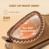 image:imageDREAM PAIRS Mens Fuzzy Cozy Slippers Genuine Suede Indoor Outdoor Home Comfy Winter Slip On Cute Warm Memory Foam Furry Shoes FuzzyEasyChestnut