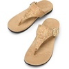 image:imageDREAM PAIRS Orthotic Thong Sandals for Women Arch Support Flip Flops Comfortable Lightweight Slip On Sandals for Walking Casual Summer Everyday WearGoldcork